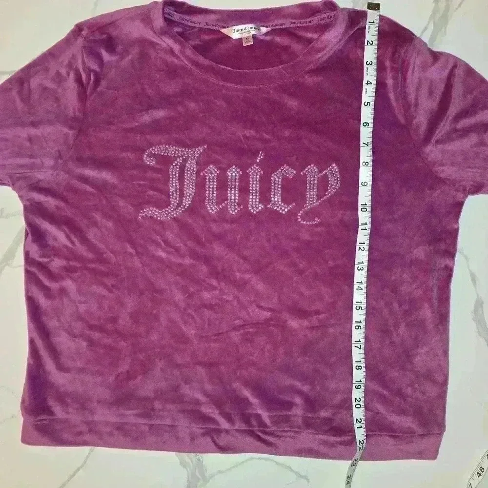 Juicy Couture Velvet Velour Loungewear Pajama Jogger Set Magenta Size XL